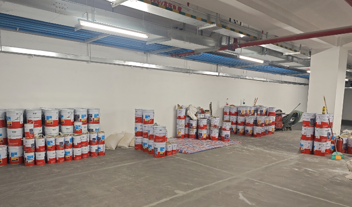 彩田環氧皺面地坪漆施工實拍圖-彩田化工